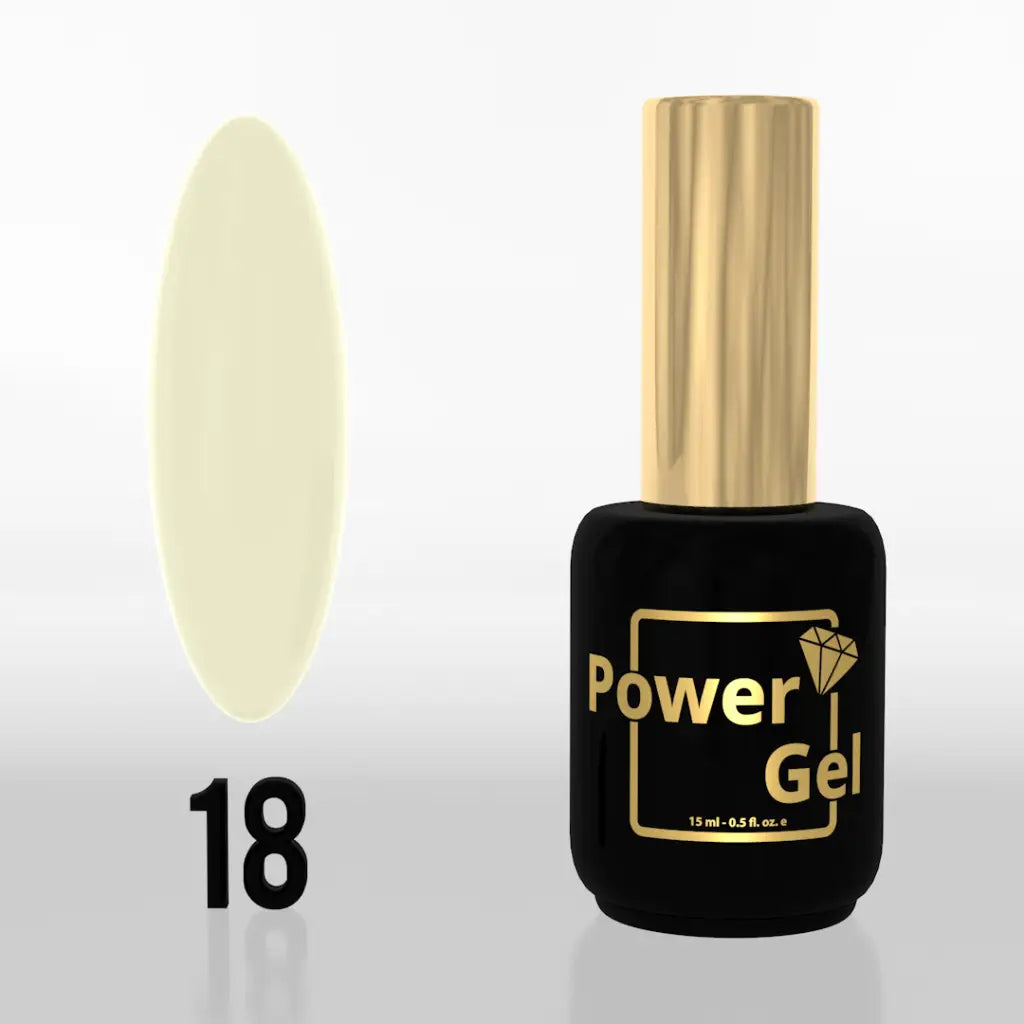 Power Gel 018 צהוב חלבי עם פתיתים לבנים