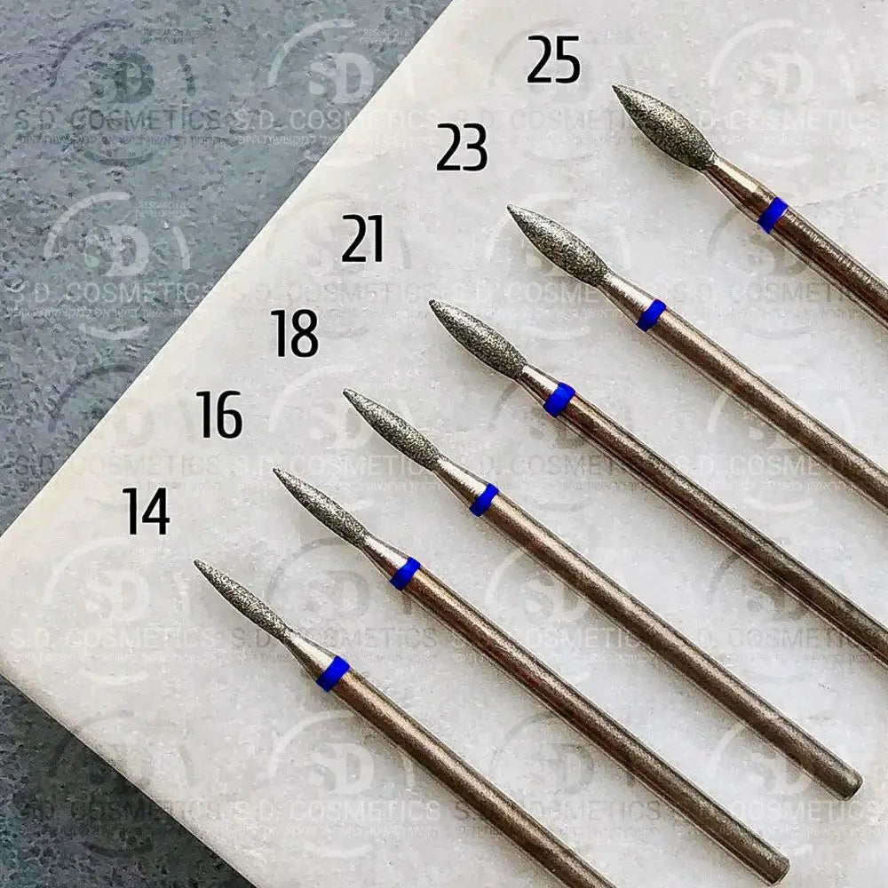 ראש מניקור יהלום להבה חדה כחול