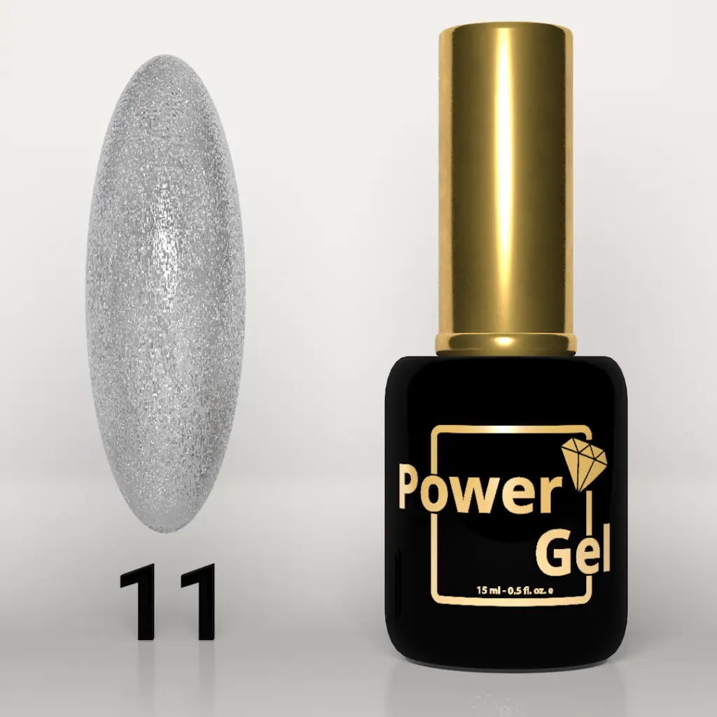 Power Gel 011 נצנץ כסף