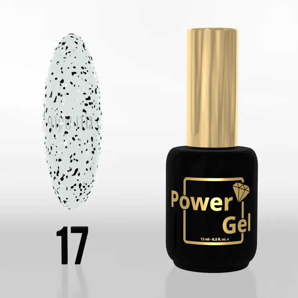 Power Gel 017 נקודות שחורות עם מעט נקודות לבנות